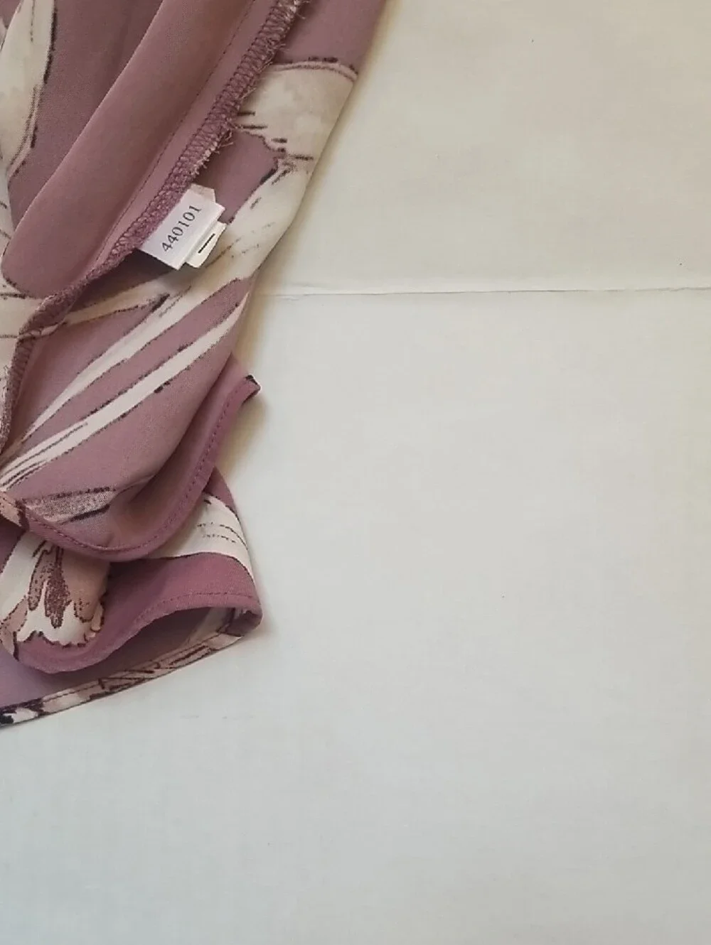 Ann Taylor Mauve Cold-Shoulder Bird-Print Blouse